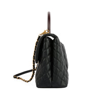 CHANEL - Sac bandoulière Coco Handle cuir caviar noir - Handbag