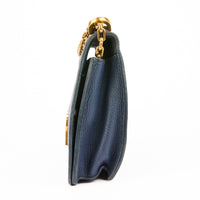 DIOR - Sac bandoulière J'adior Medium cuir bleu marine - Handbag