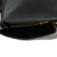CHANEL - Sac bandoulière Coco Handle cuir caviar noir - Handbag
