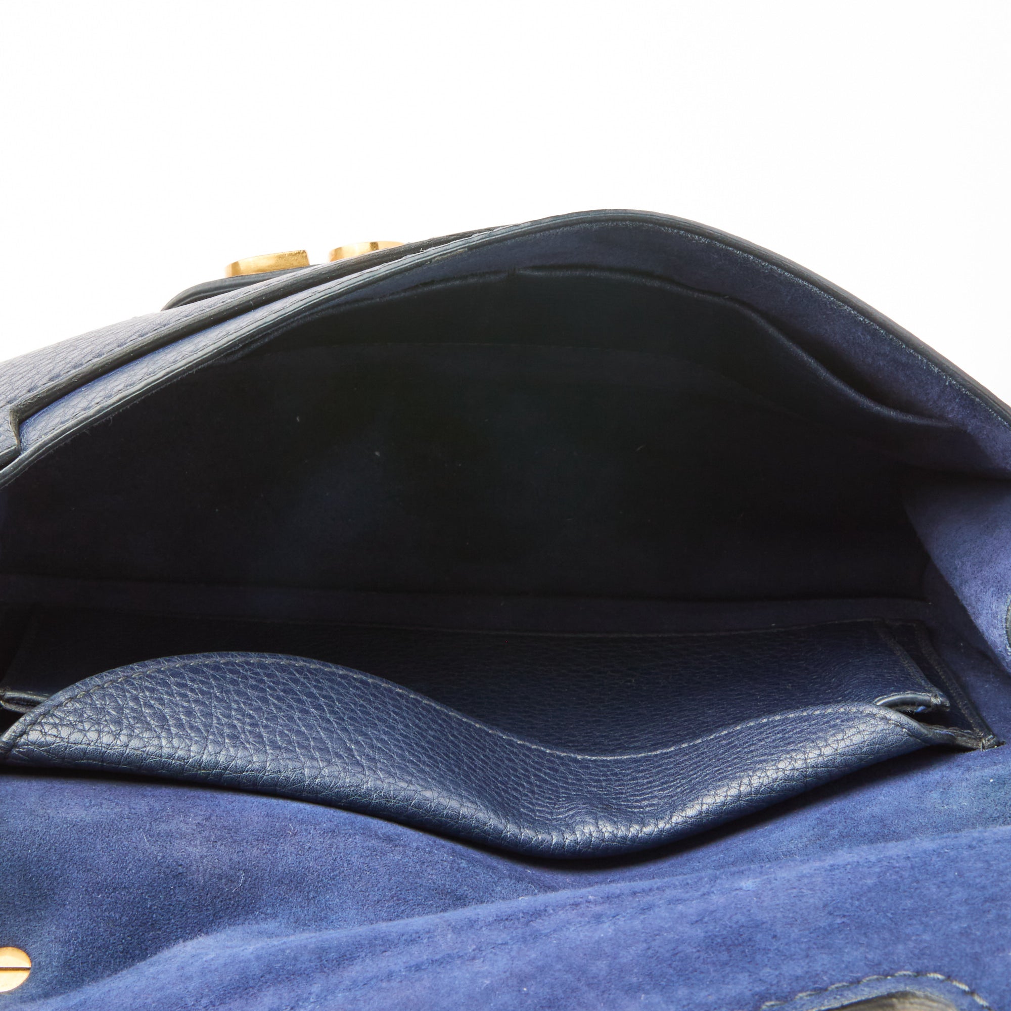 DIOR - Sac bandoulière J'adior Medium cuir bleu marine - Handbag