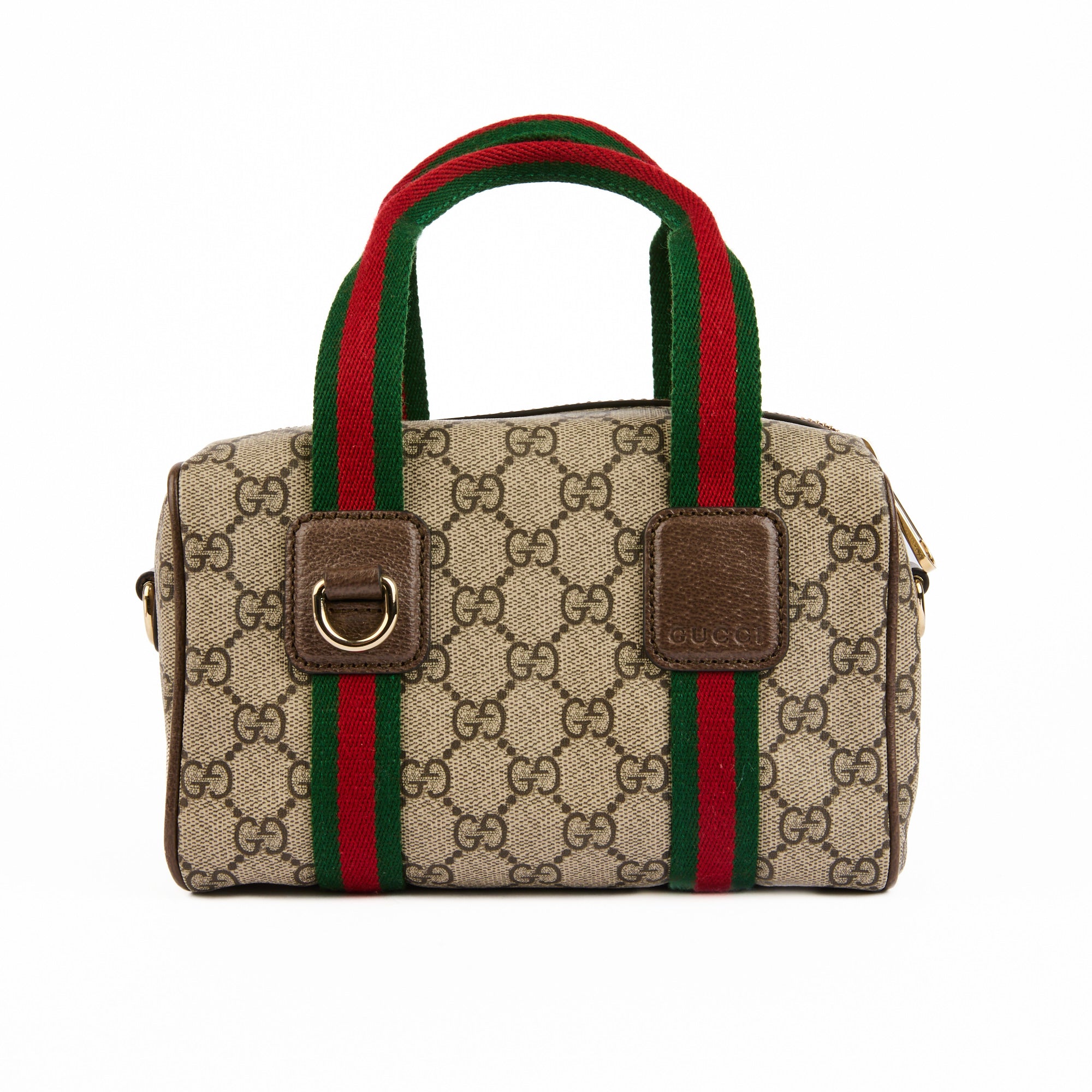 GUCCI - Sac à main Mini Boston toile GG Guccissima beige - Handbag