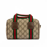 GUCCI - Sac à main Mini Boston toile GG Guccissima beige - Handbag