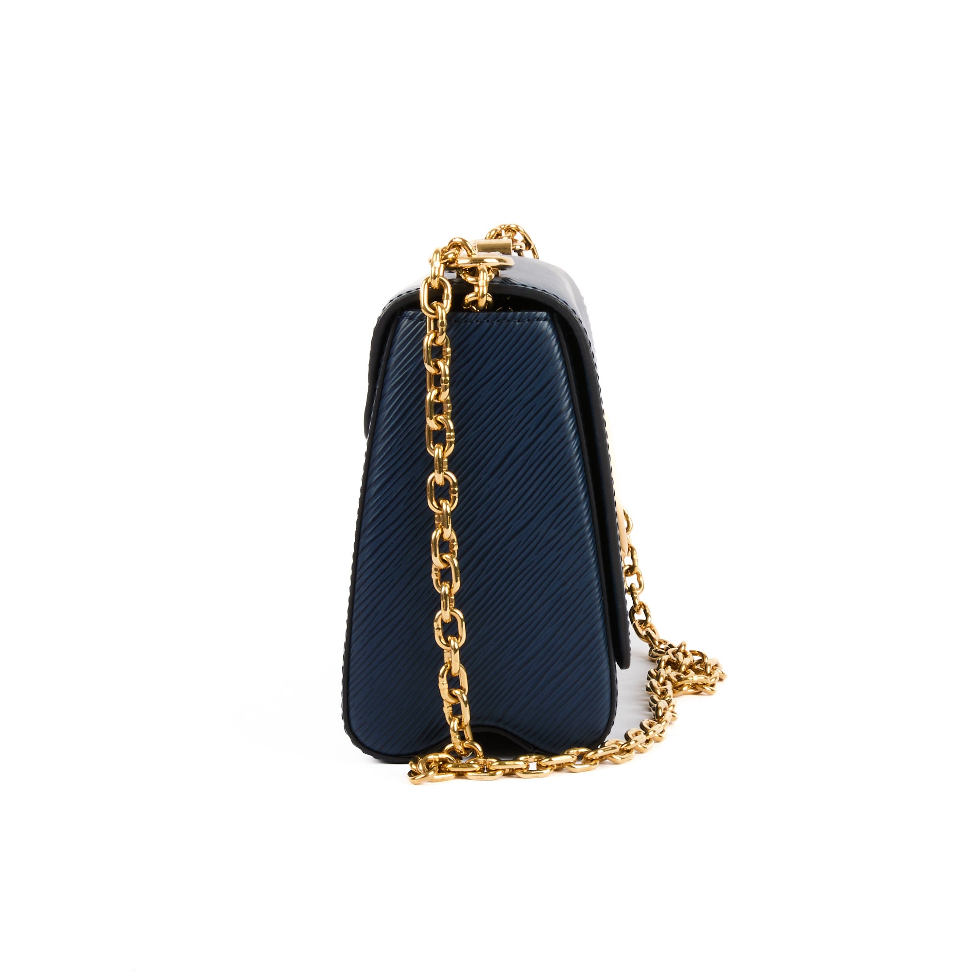 LOUIS VUITTON - Sac bandoulière Twist MM cuir Epi bleu marine - Hand Bag