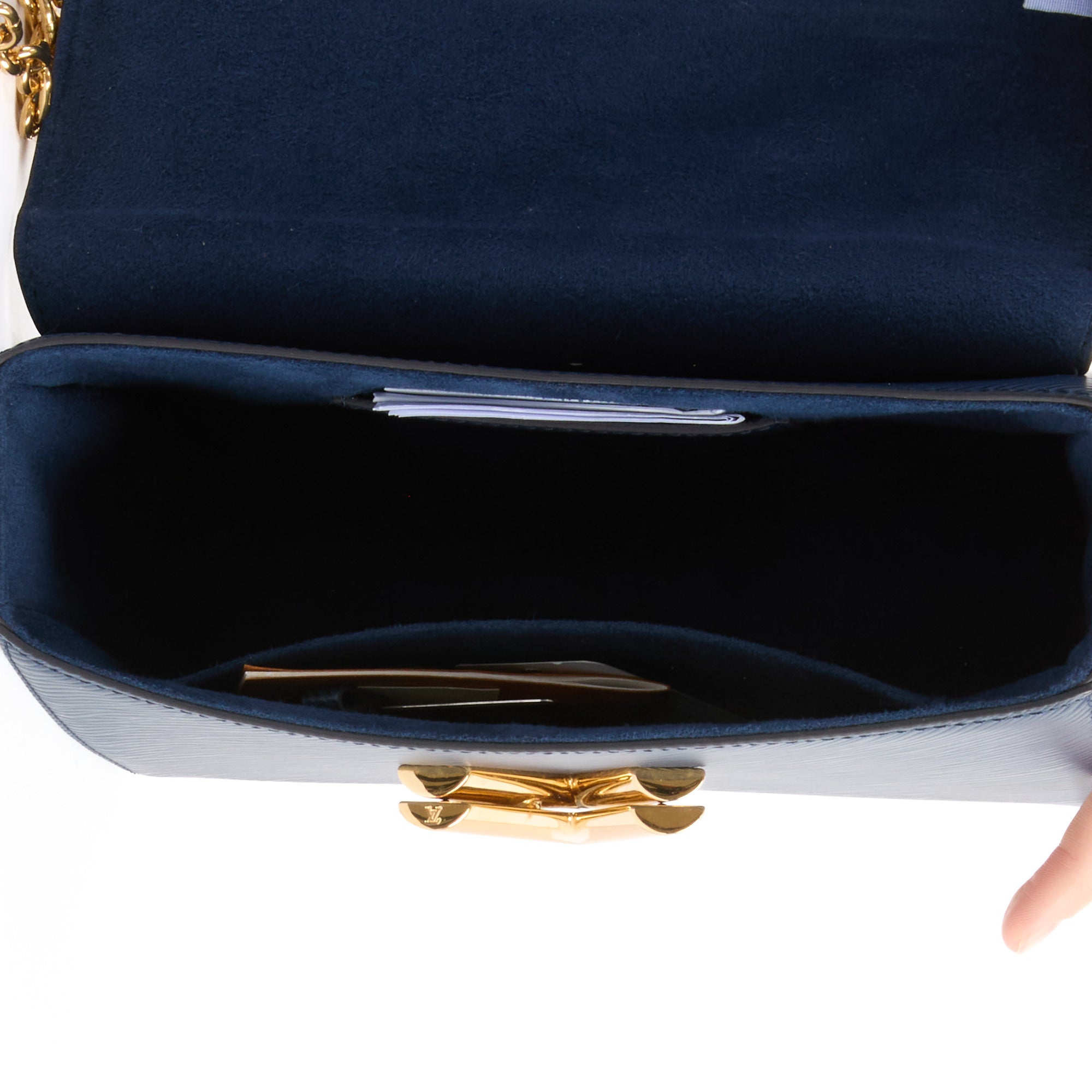 LOUIS VUITTON - Sac bandoulière Twist MM cuir Epi bleu marine - Hand Bag
