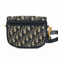 DIOR - Sac bandoulière Mini Bobby toile Oblique bleu marine - Handbag