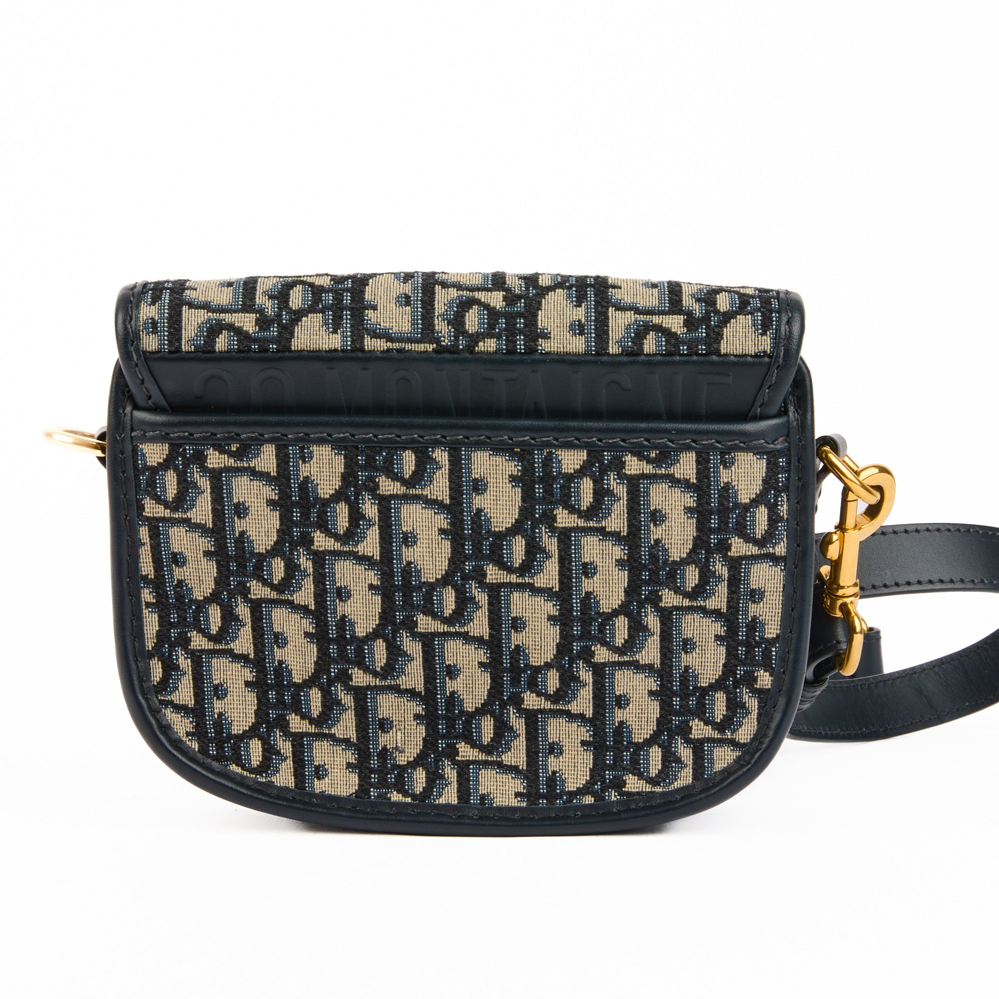 DIOR - Sac bandoulière Mini Bobby toile Oblique bleu marine - Handbag