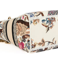 DIOR - Sac Lady Dior D-Lite Jardin botanique toile blanche - Handbag