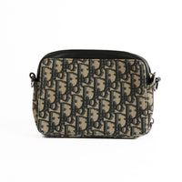 DIOR - Sac bandoulière pochette toile Oblique bleu - Handbag