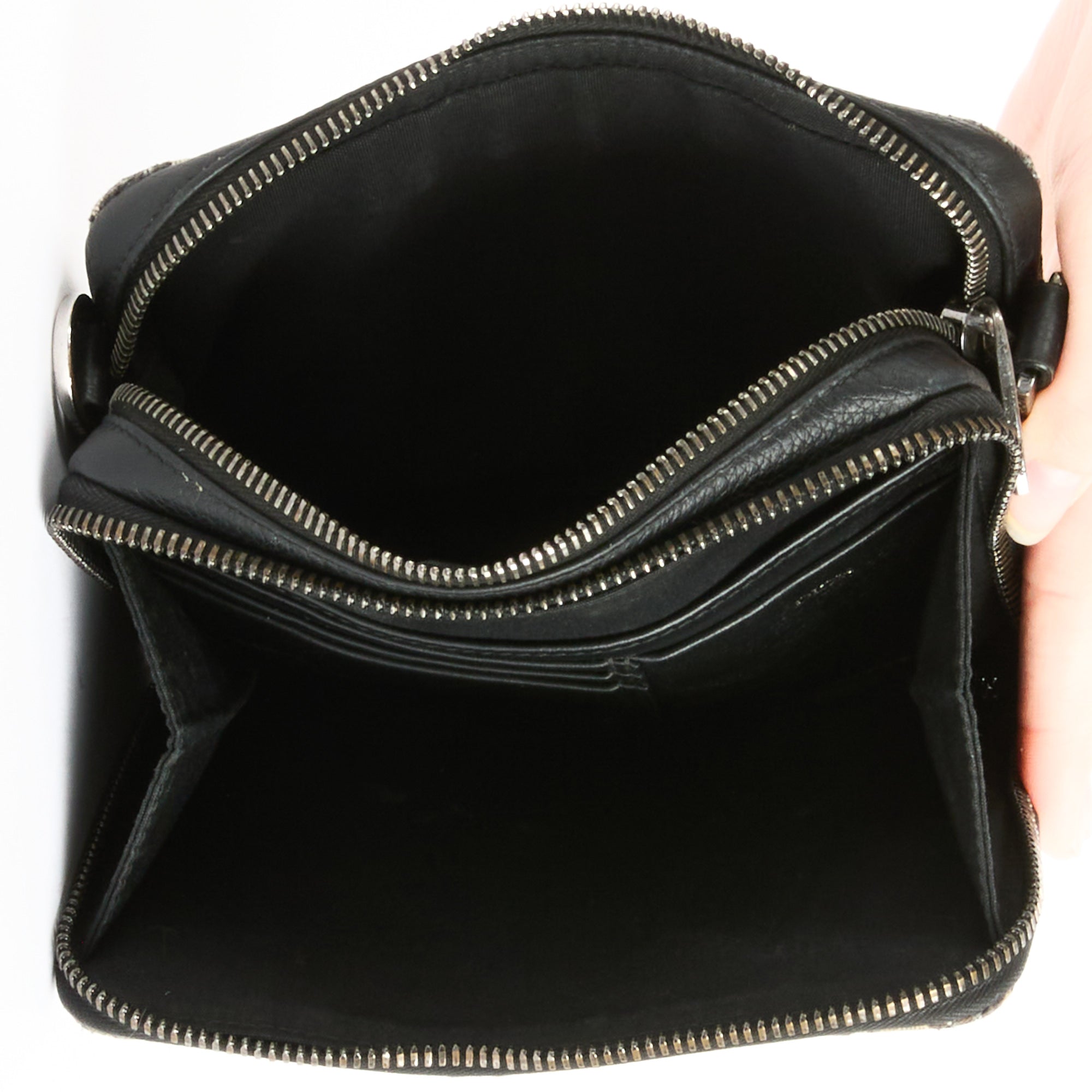 DIOR - Sac bandoulière pochette toile Oblique bleu - Handbag