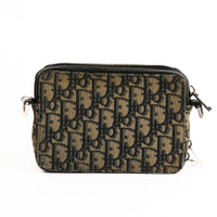 DIOR - Sac bandoulière pochette toile Oblique bleu - Handbag