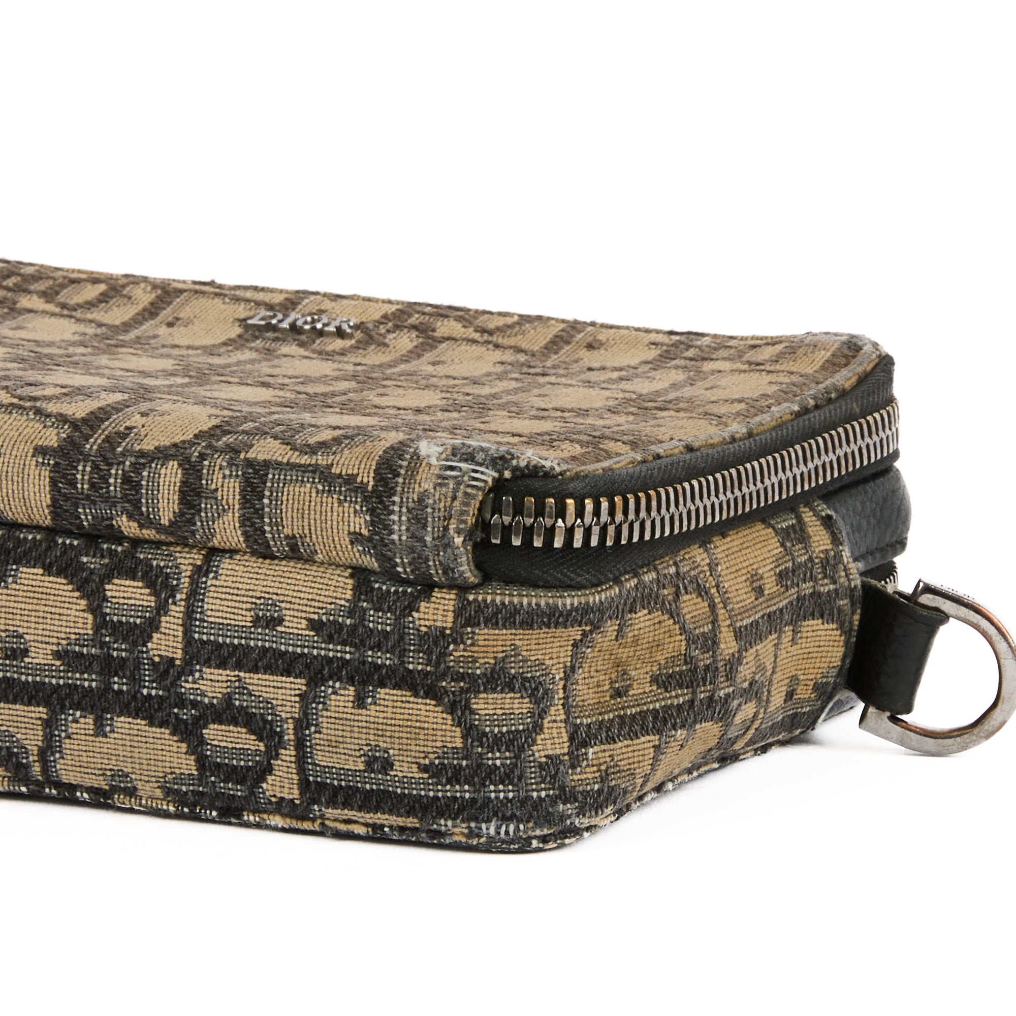 DIOR - Sac bandoulière pochette toile Oblique bleu - Handbag