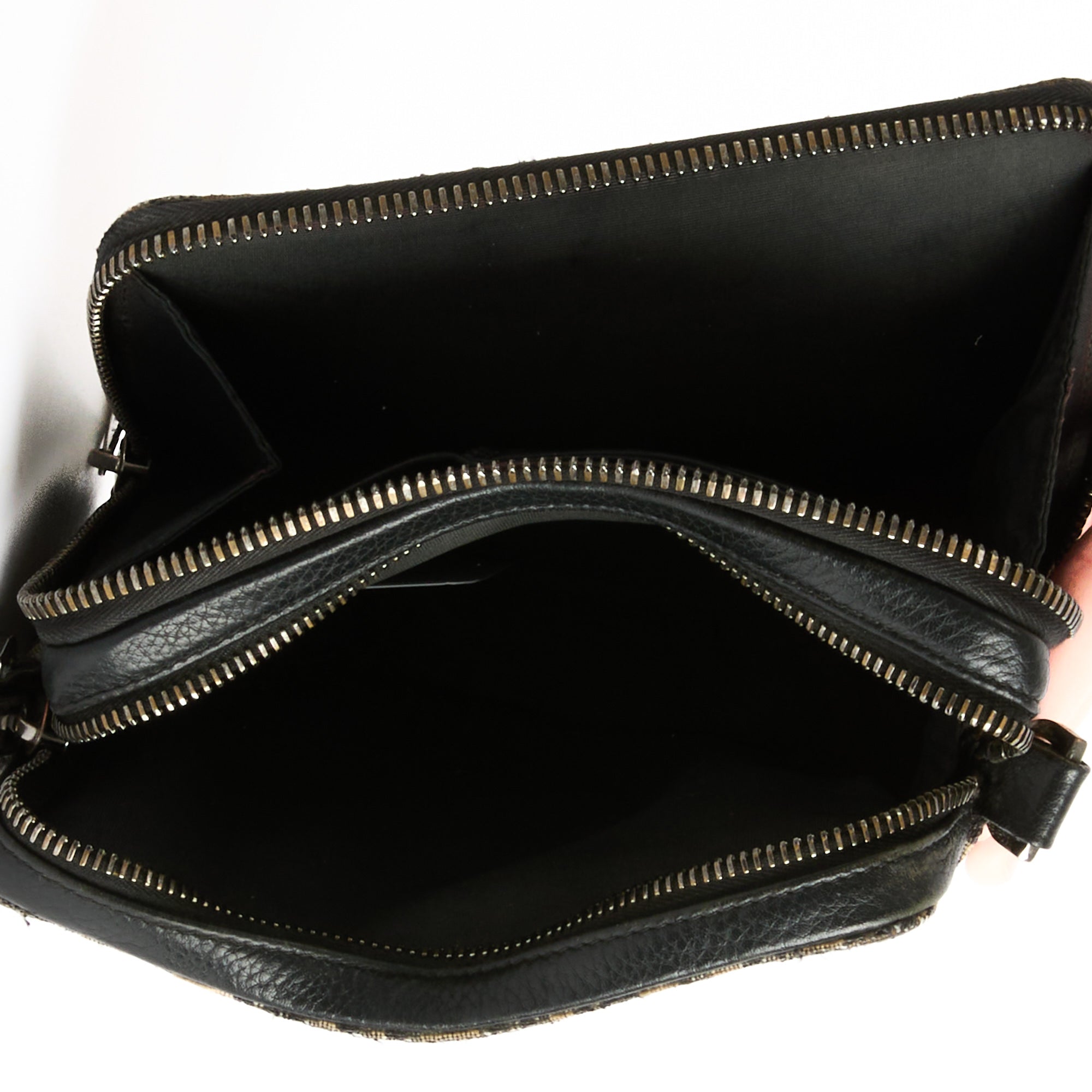DIOR - Sac bandoulière pochette toile Oblique bleu - Handbag