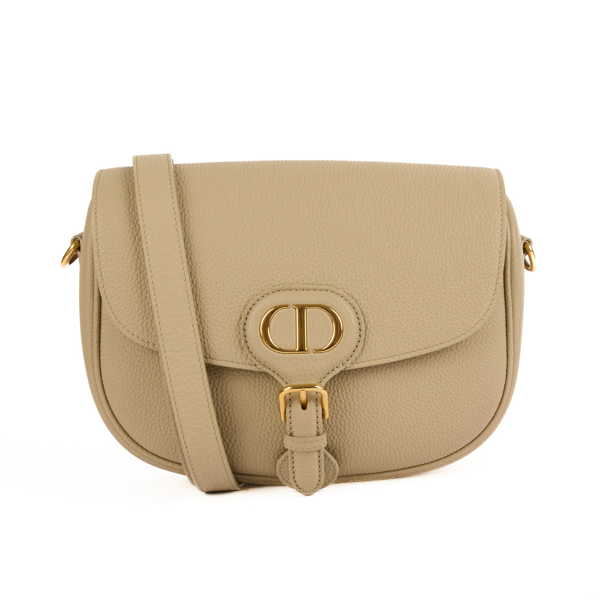 DIOR - Sac bandoulière Bobby Medium cuir beige - Handbag