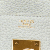 HERMES - Sac à main Birkin 30 cuir Taurillon Bleu glacier - Handbag