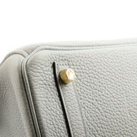 HERMES - Sac à main Birkin 30 cuir Taurillon Bleu glacier - Handbag