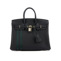 HERMES - Sac Birkin 25 Officier cuir Togo bleu marine - Handbag