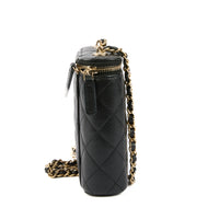CHANEL - Sac bandoulière mini Vanity on chain cuir caviar noir - Handbag