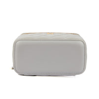 CHANEL - Sac bandoulière Vanity Logo cc cuir Gris - Hand Shoulder Bag