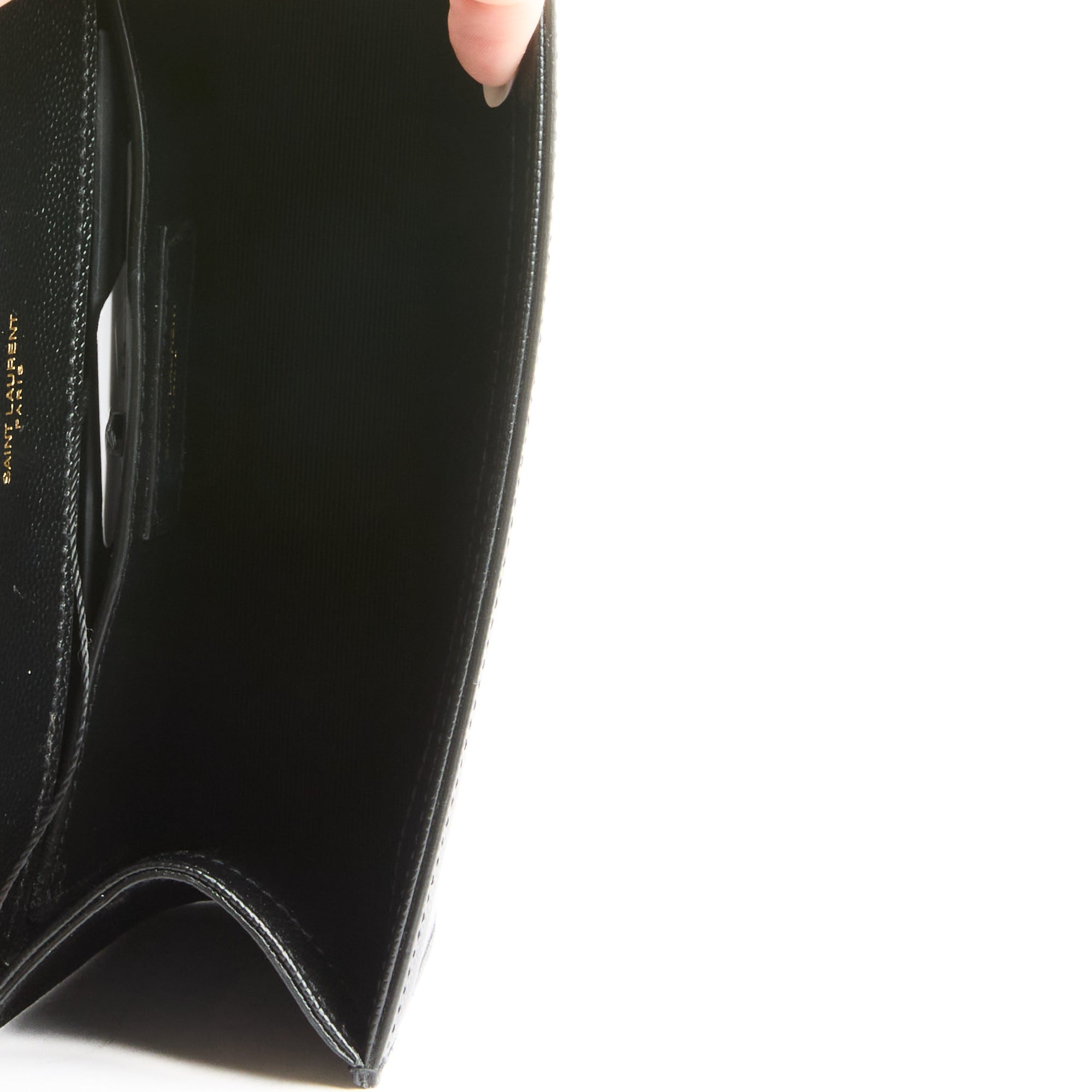SAINT LAURENT - Sac bandoulière Mini Kate cuir noir - Handbag