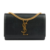 SAINT LAURENT - Sac bandoulière Mini Kate cuir noir - Handbag