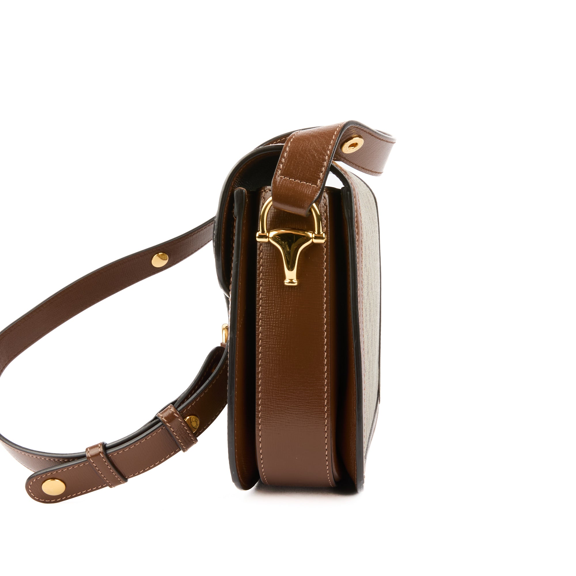 GUCCI - Sac bandoulière Horsebit 1955 toile GG Guccissima marron - Handbag
