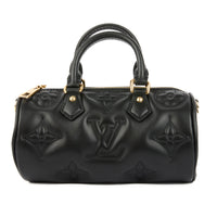 LOUIS VUITTON - Sac bandoulière Papillon BB cuir Bubblegram noir - Handbag