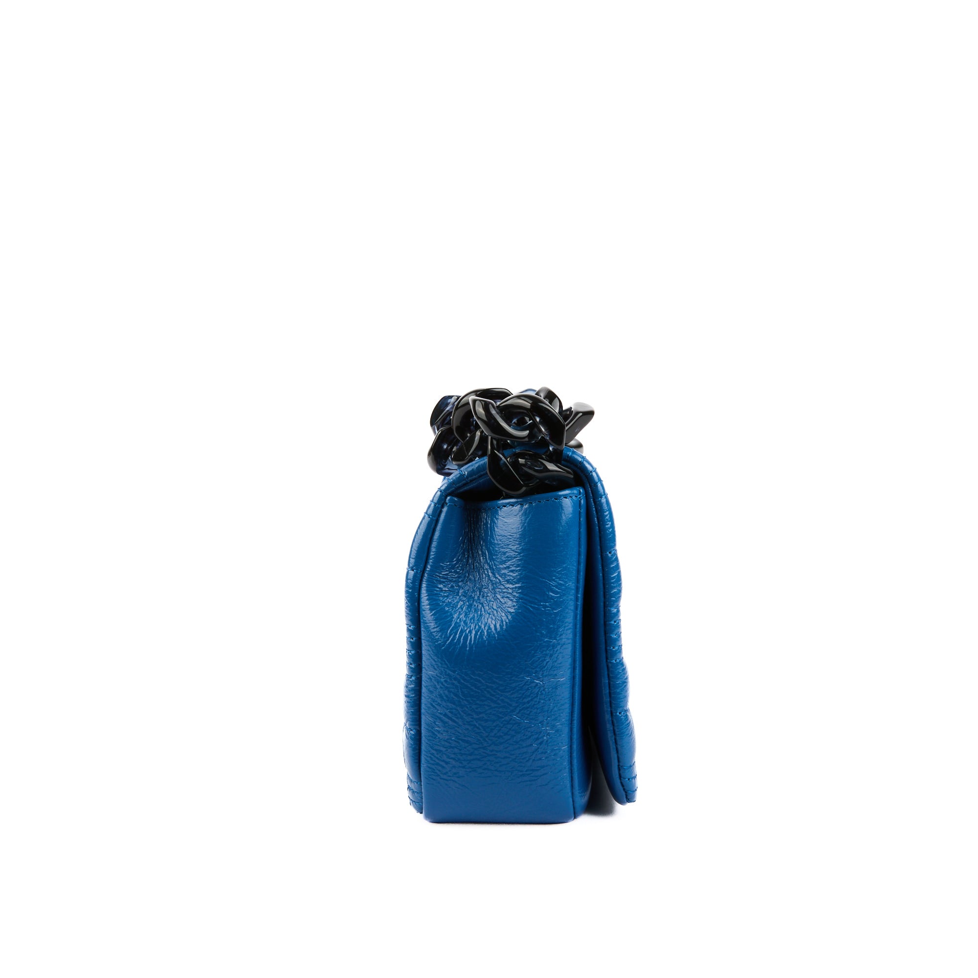 BURBERRY - Sac bandoulière Lola Small cuir bleu - Handbag