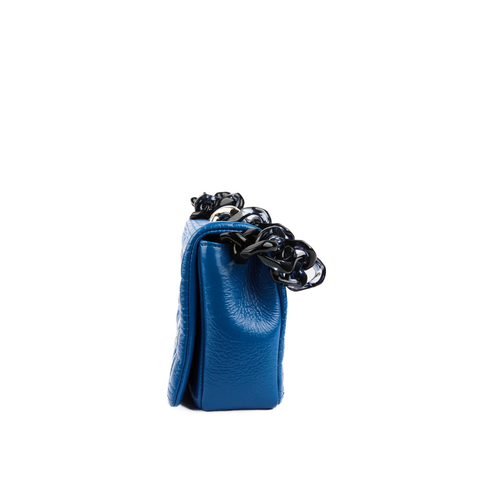 BURBERRY - Sac bandoulière Lola Small cuir bleu - Handbag