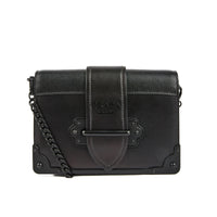 PRADA - Sac bandoulière Cahier All black cuir saffiano noir - Handbag