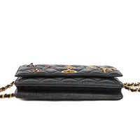 CHANEL - Sac à main Wallet on Chain 2.55 Charm Lucky cuir noir - Hand Shoulder Bag
