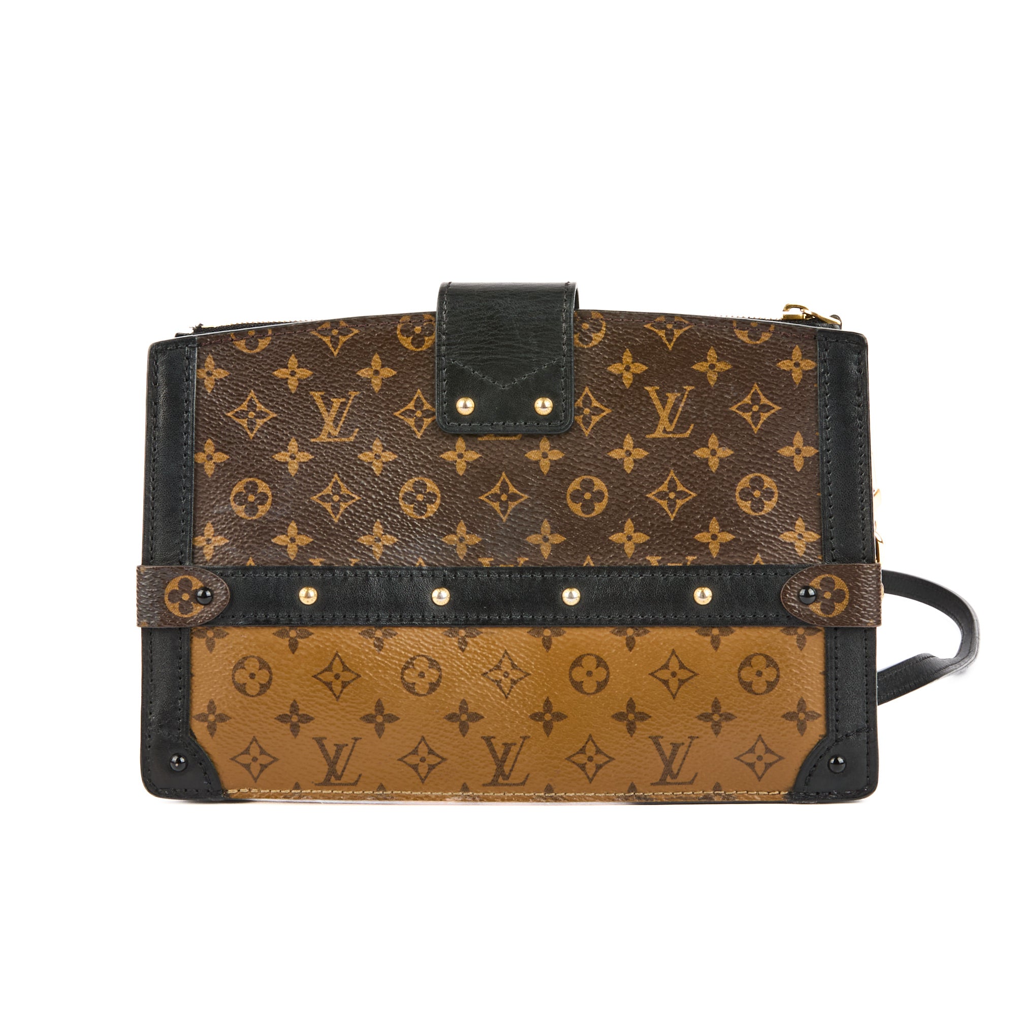LOUIS VUITTON - Sac à main Pochette Trunk toile Monogram Reverse - Handbag