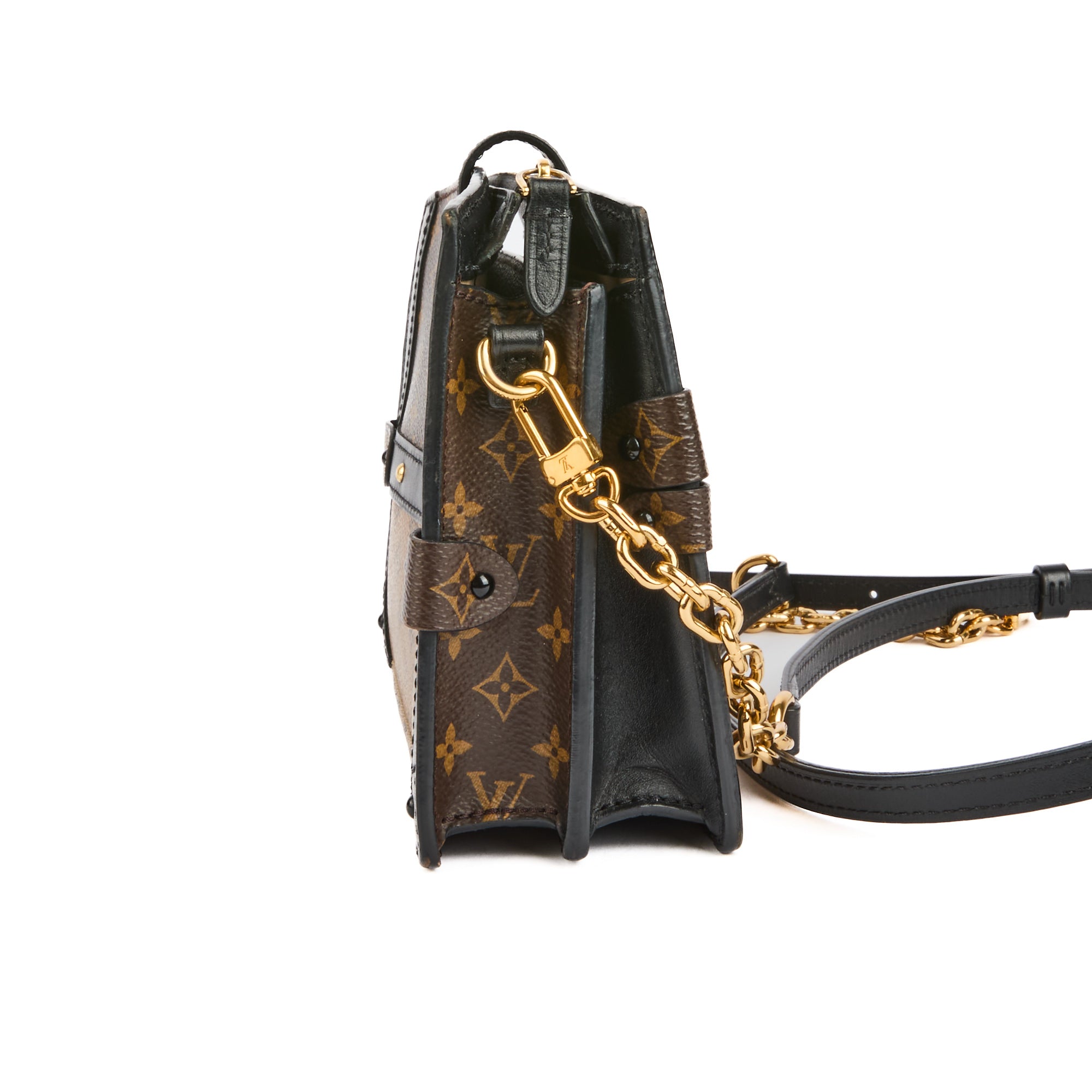 LOUIS VUITTON - Sac à main Pochette Trunk toile Monogram Reverse - Handbag