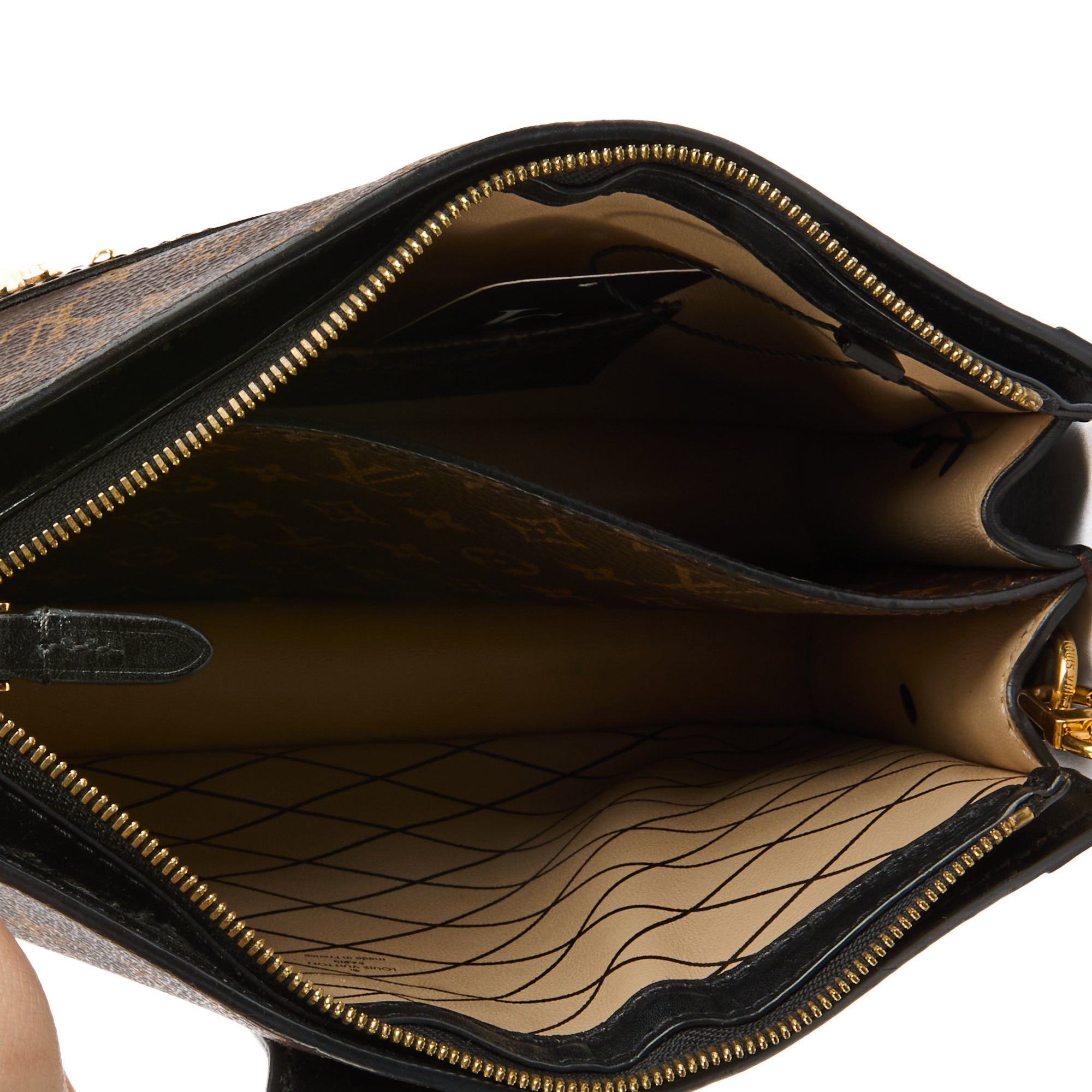 LOUIS VUITTON - Sac à main Pochette Trunk toile Monogram Reverse - Handbag