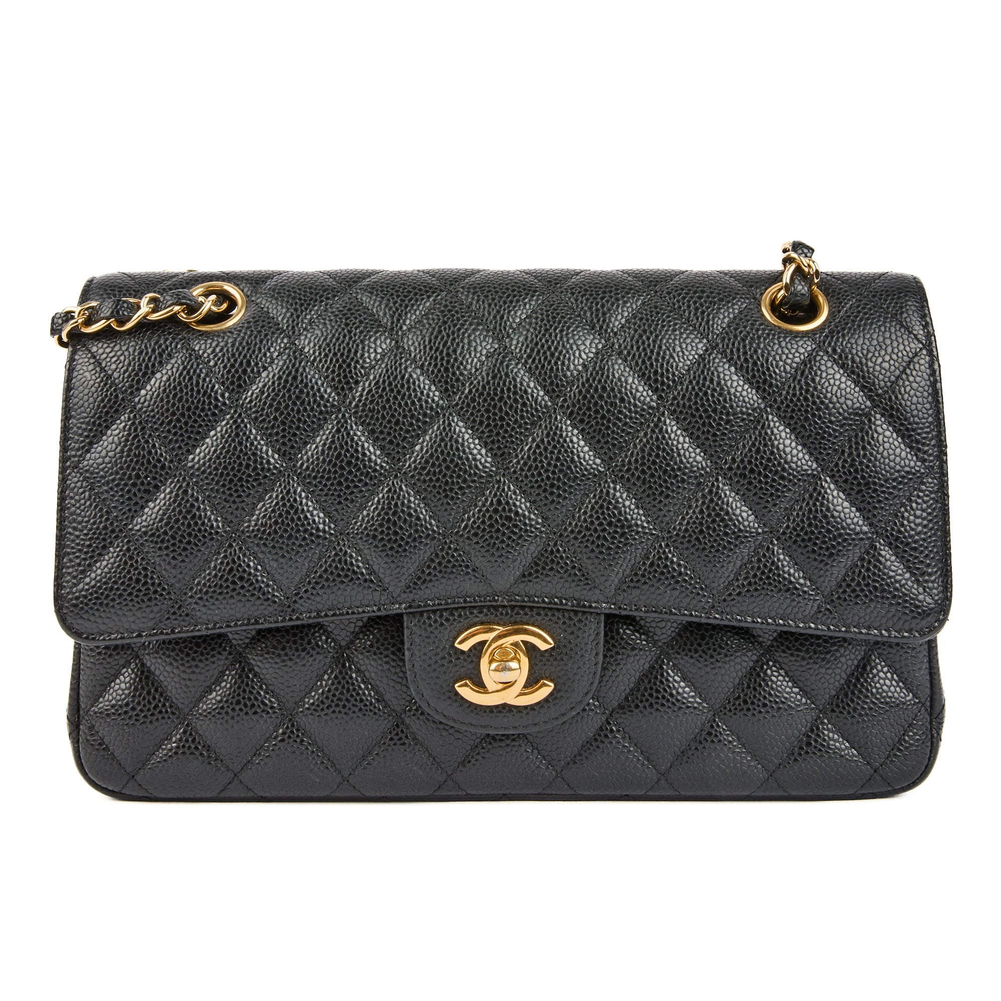 CHANEL - Sac bandoulière Classique 11.12 Timeless Medium cuir caviar noir - Handbag