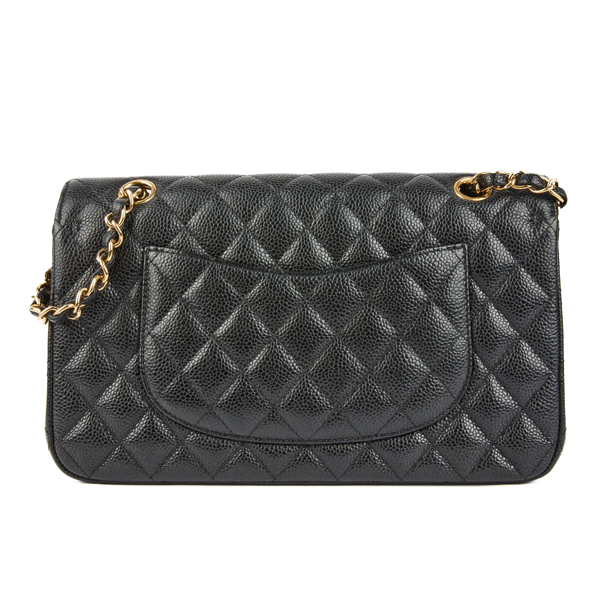 CHANEL - Sac bandoulière Classique 11.12 Timeless Medium cuir caviar noir - Handbag