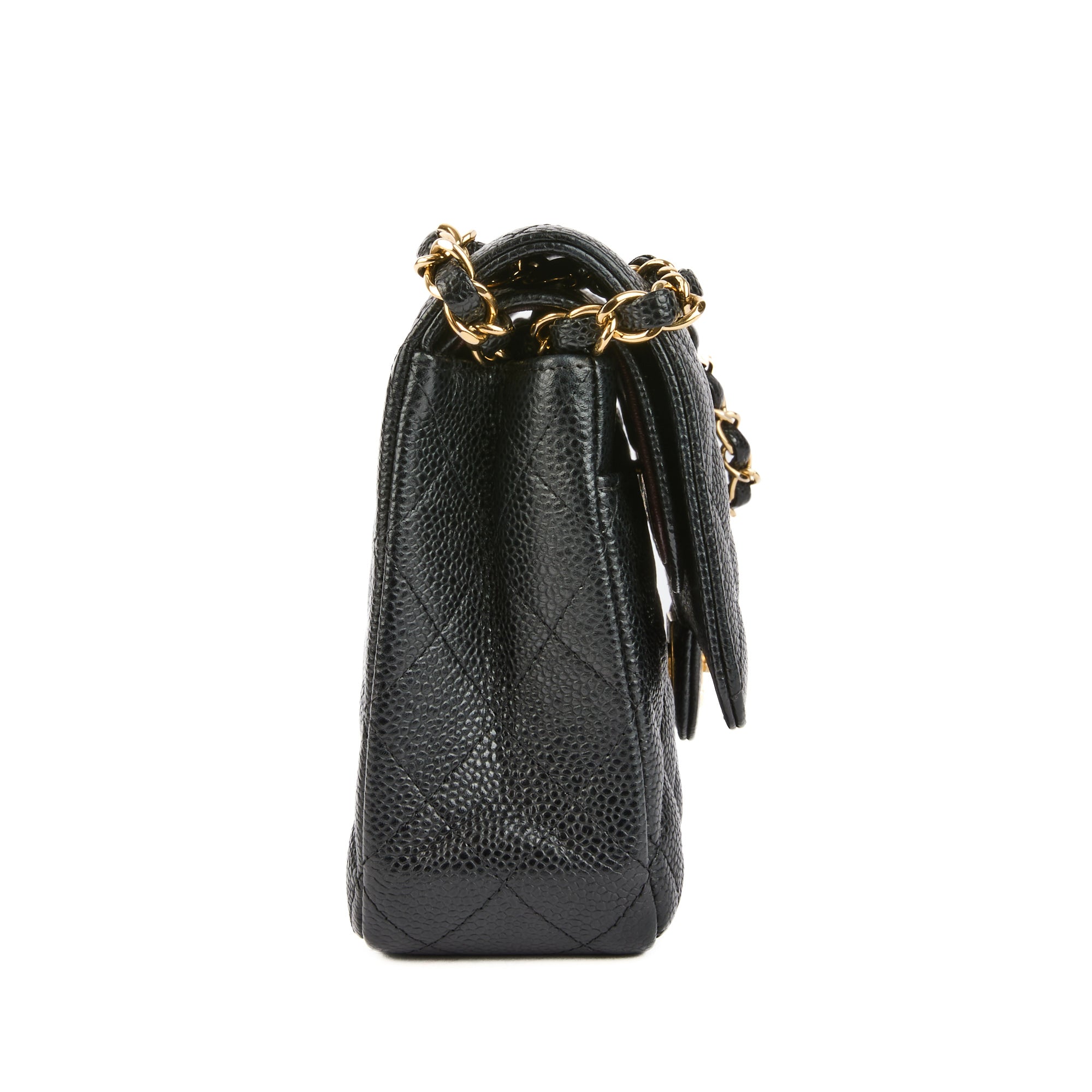 CHANEL - Sac bandoulière Classique 11.12 Timeless Medium cuir caviar noir - Handbag