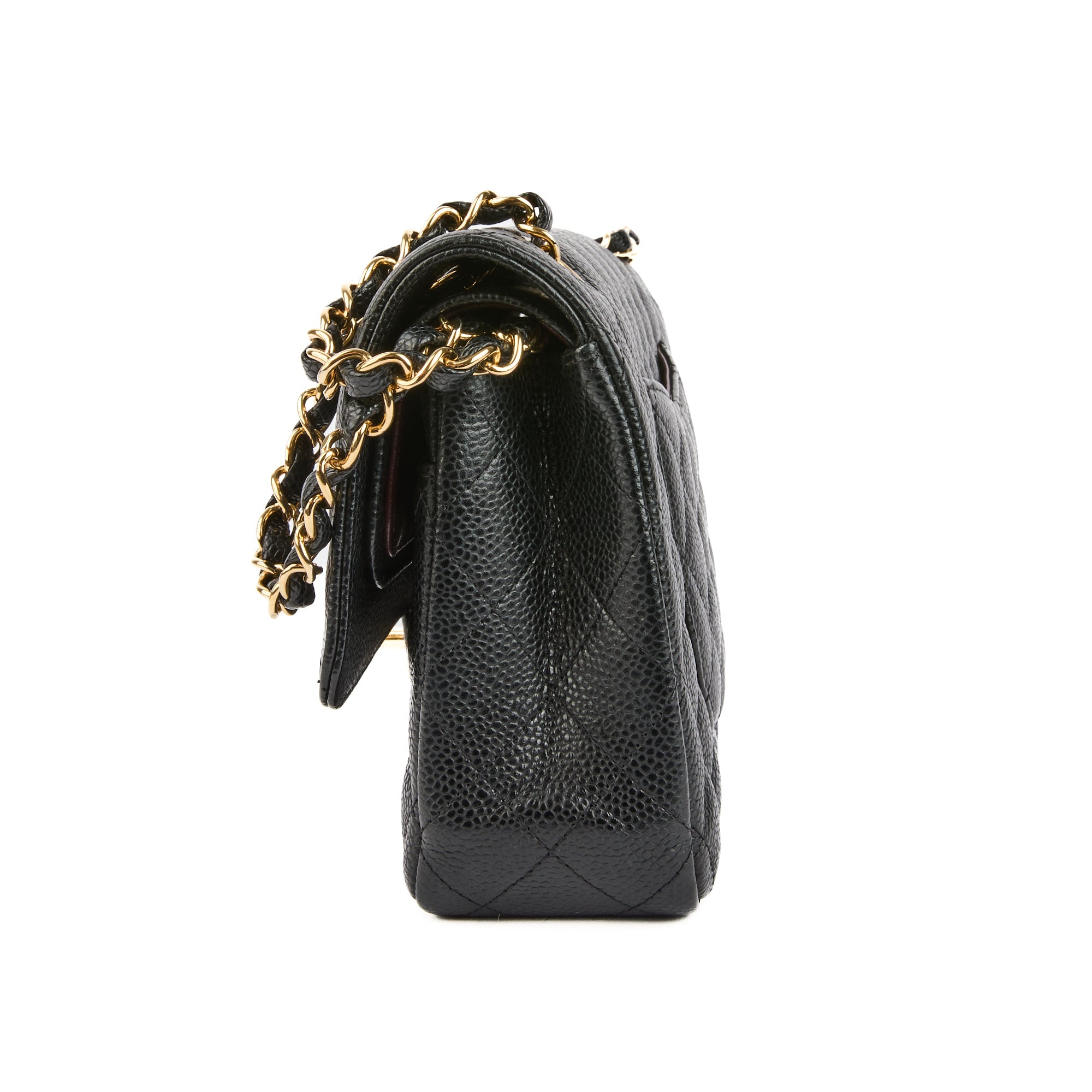 CHANEL - Sac bandoulière Classique 11.12 Timeless Medium cuir caviar noir - Handbag