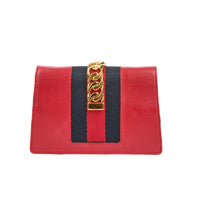 GUCCI - Sac bandoulière Mini Sylvie cuir rouge - Handbag