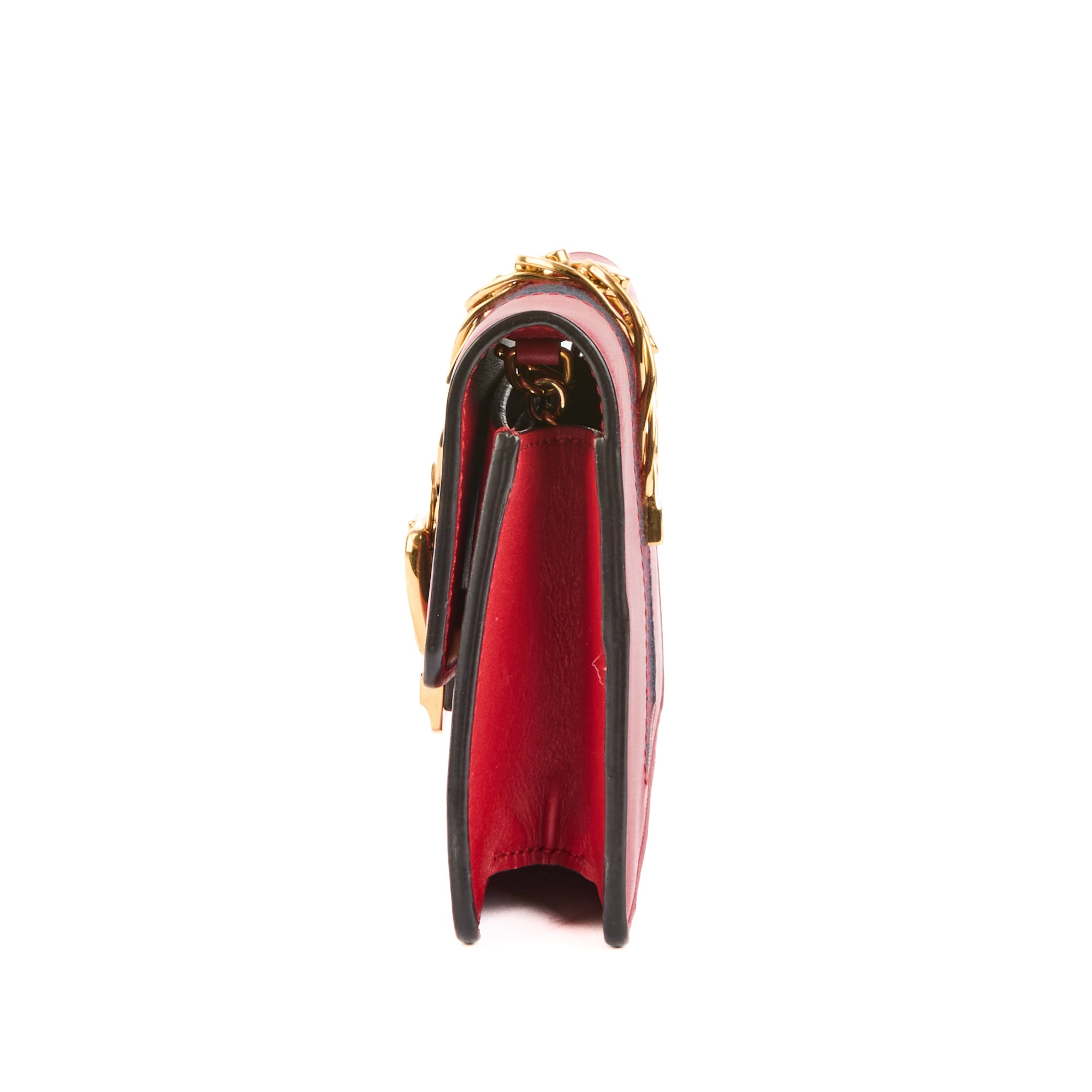 GUCCI - Sac bandoulière Mini Sylvie cuir rouge - Handbag