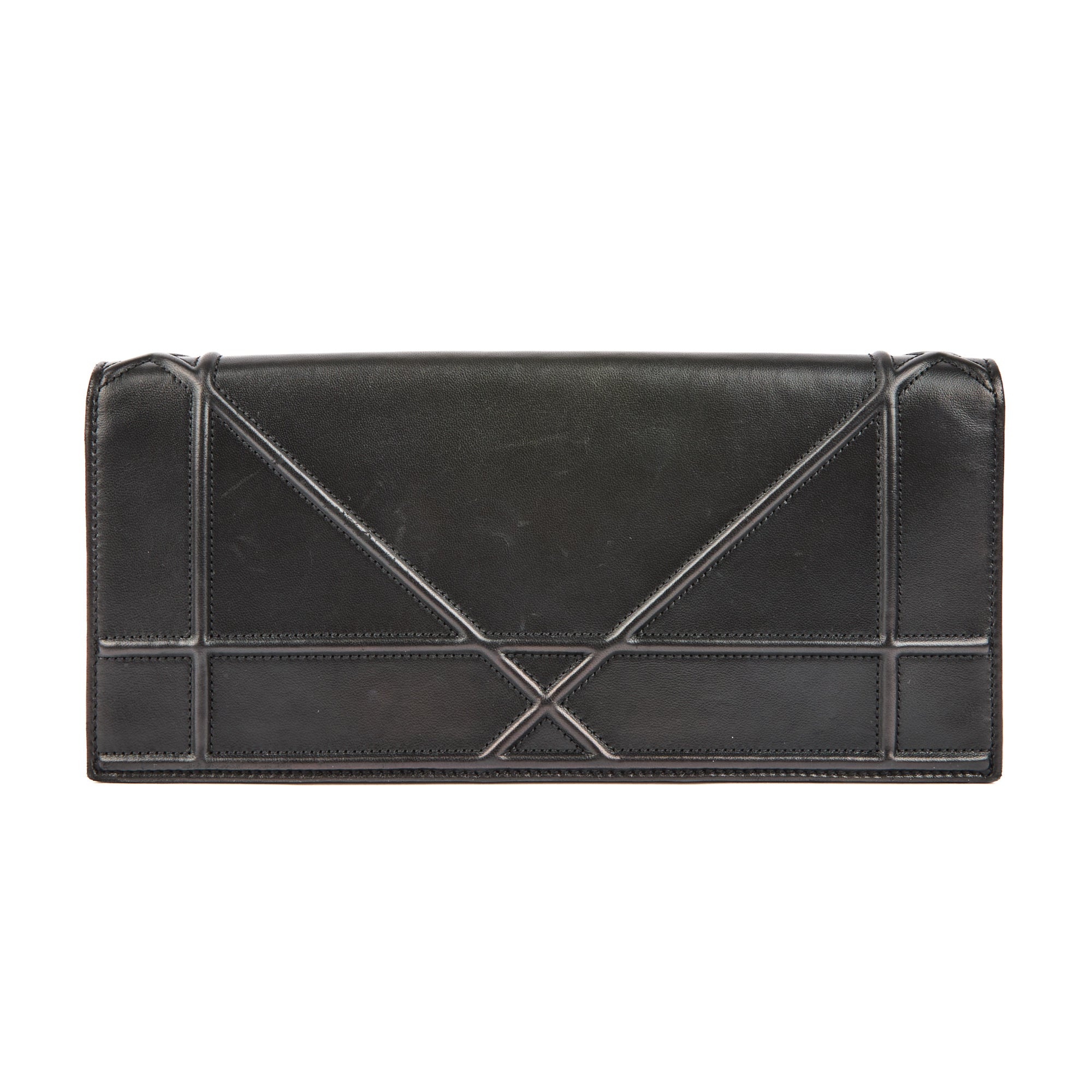 DIOR - Sac Wallet On Chain Diorama long cuir noir - Handbag