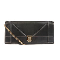 DIOR - Sac Wallet On Chain Diorama long cuir noir - Handbag