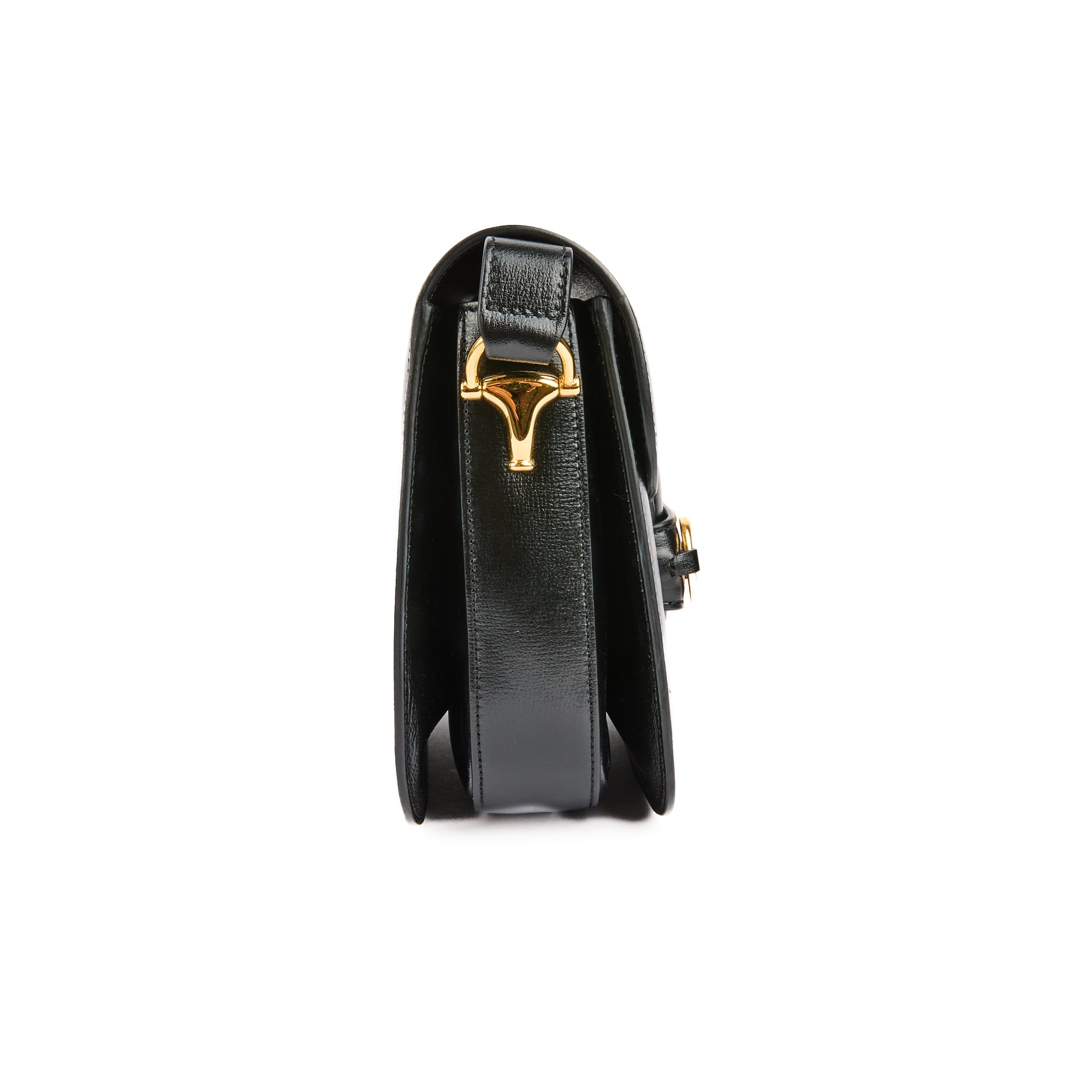 GUCCI - Sac bandoulière Horsebit 1955 cuir noir - Handbag