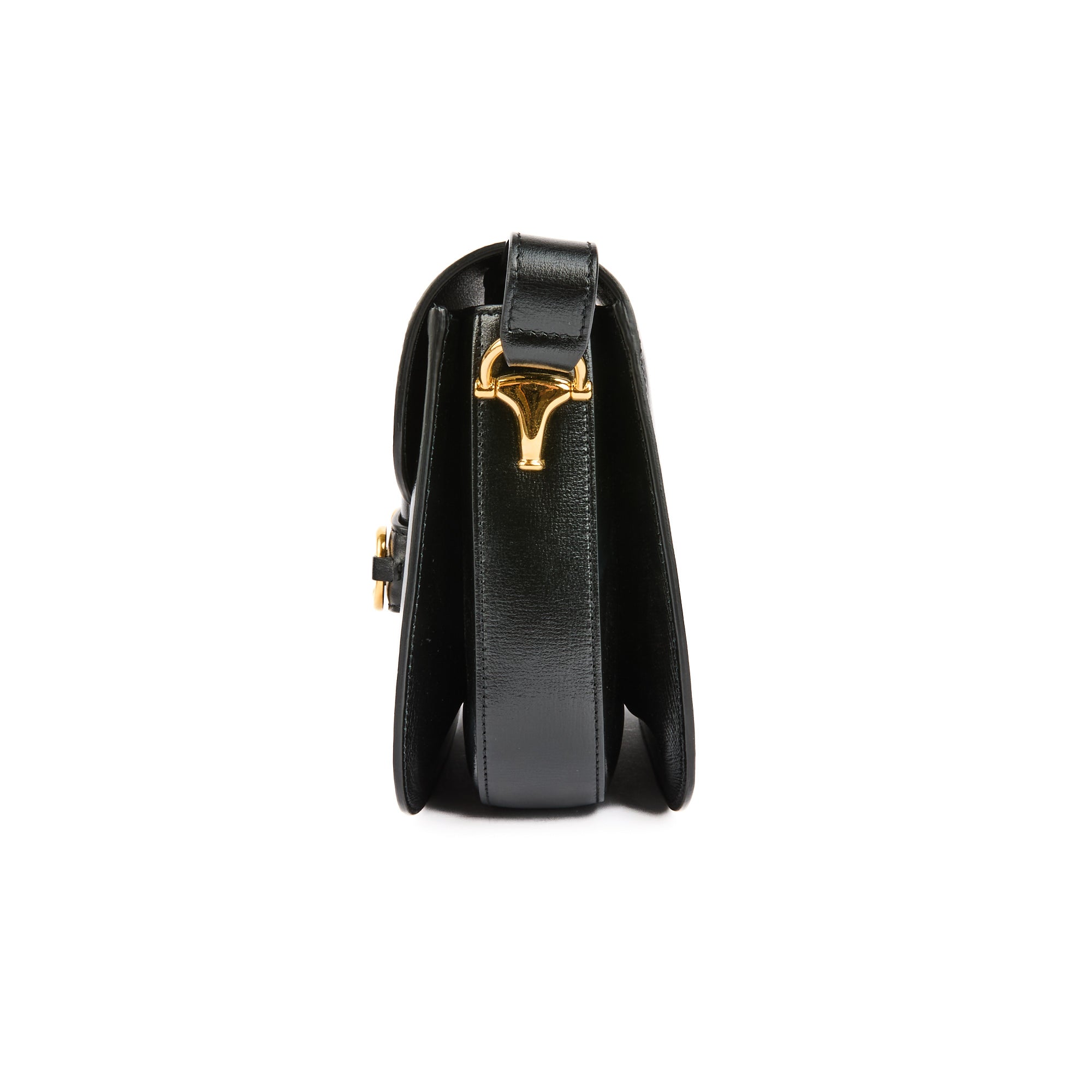 GUCCI - Sac bandoulière Horsebit 1955 cuir noir - Handbag