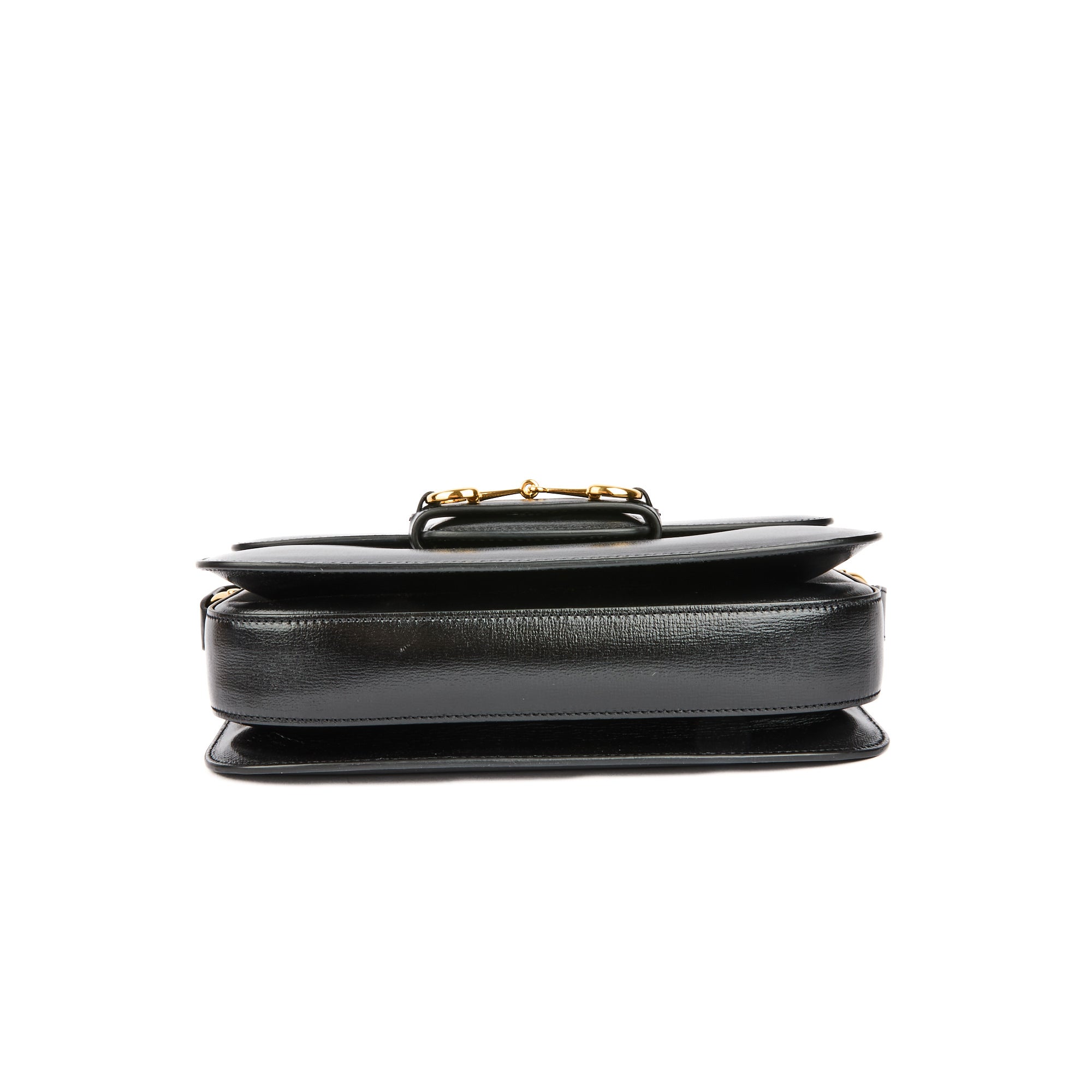 GUCCI - Sac bandoulière Horsebit 1955 cuir noir - Handbag
