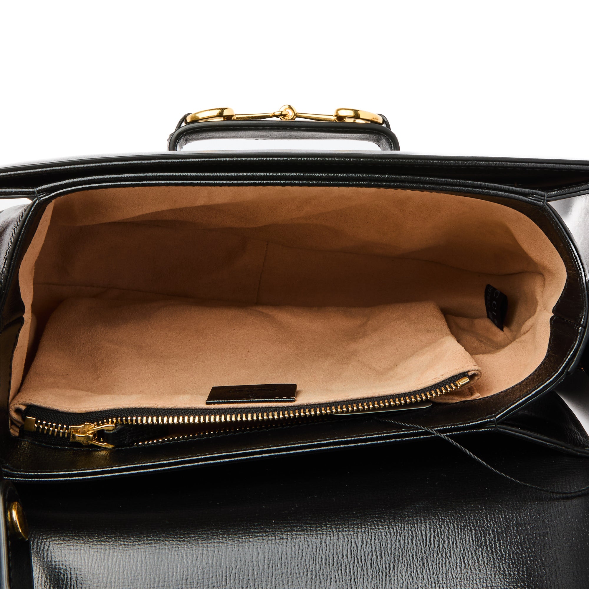 GUCCI - Sac bandoulière Horsebit 1955 cuir noir - Handbag