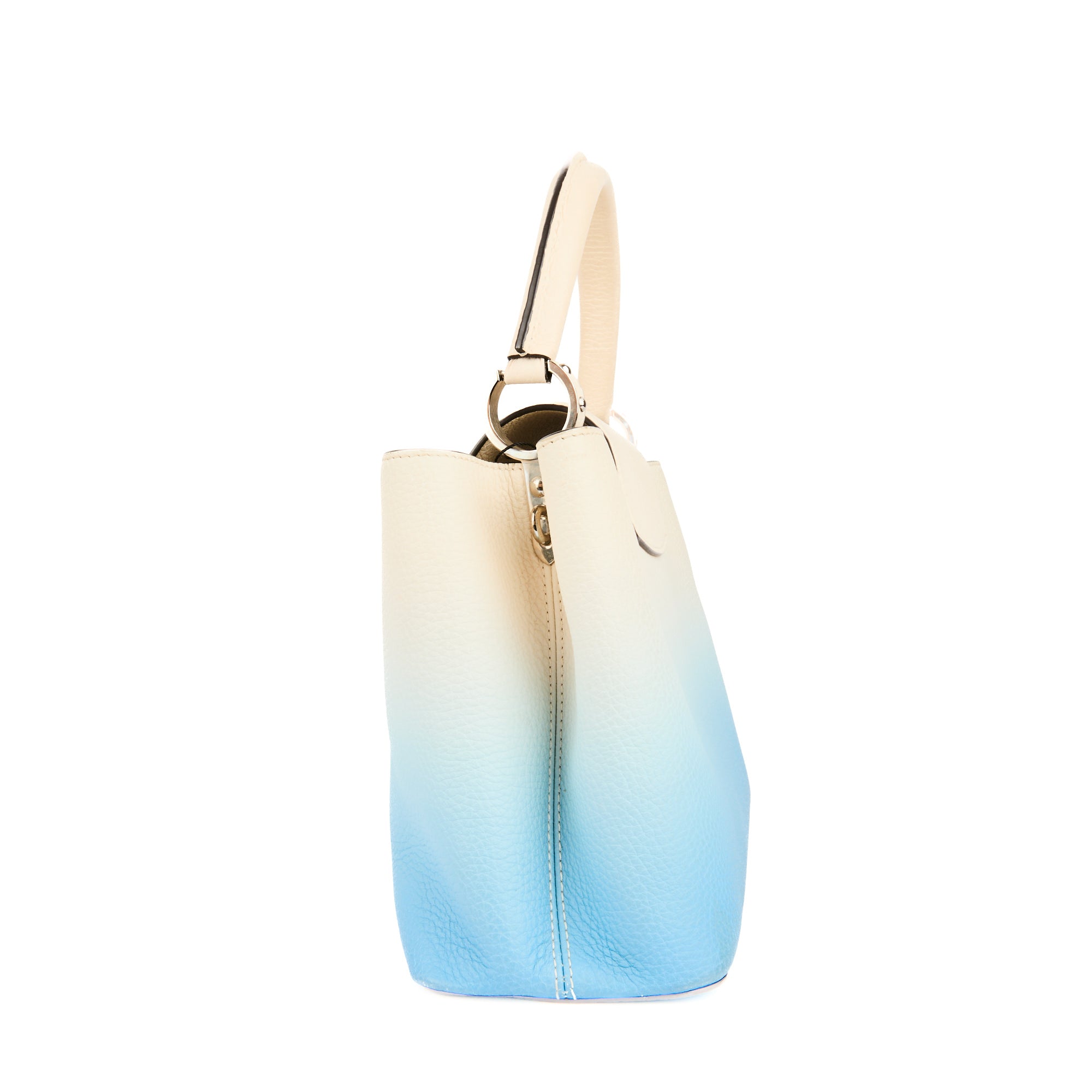 LOUIS VUITTON - Sac bandoulière Capucines MM Ombré cuir bleu - Handbag