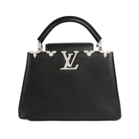 LOUIS VUITTON - Sac bandoulière Capucines BB Crystal cuir noir - Handbag
