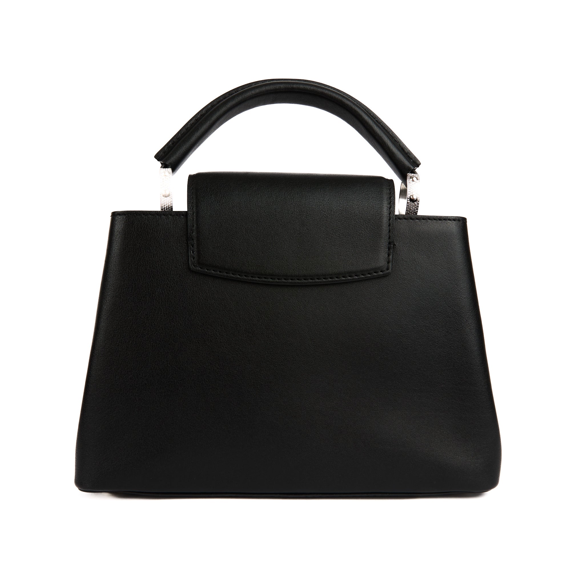 LOUIS VUITTON - Sac bandoulière Capucines BB Crystal cuir noir - Handbag