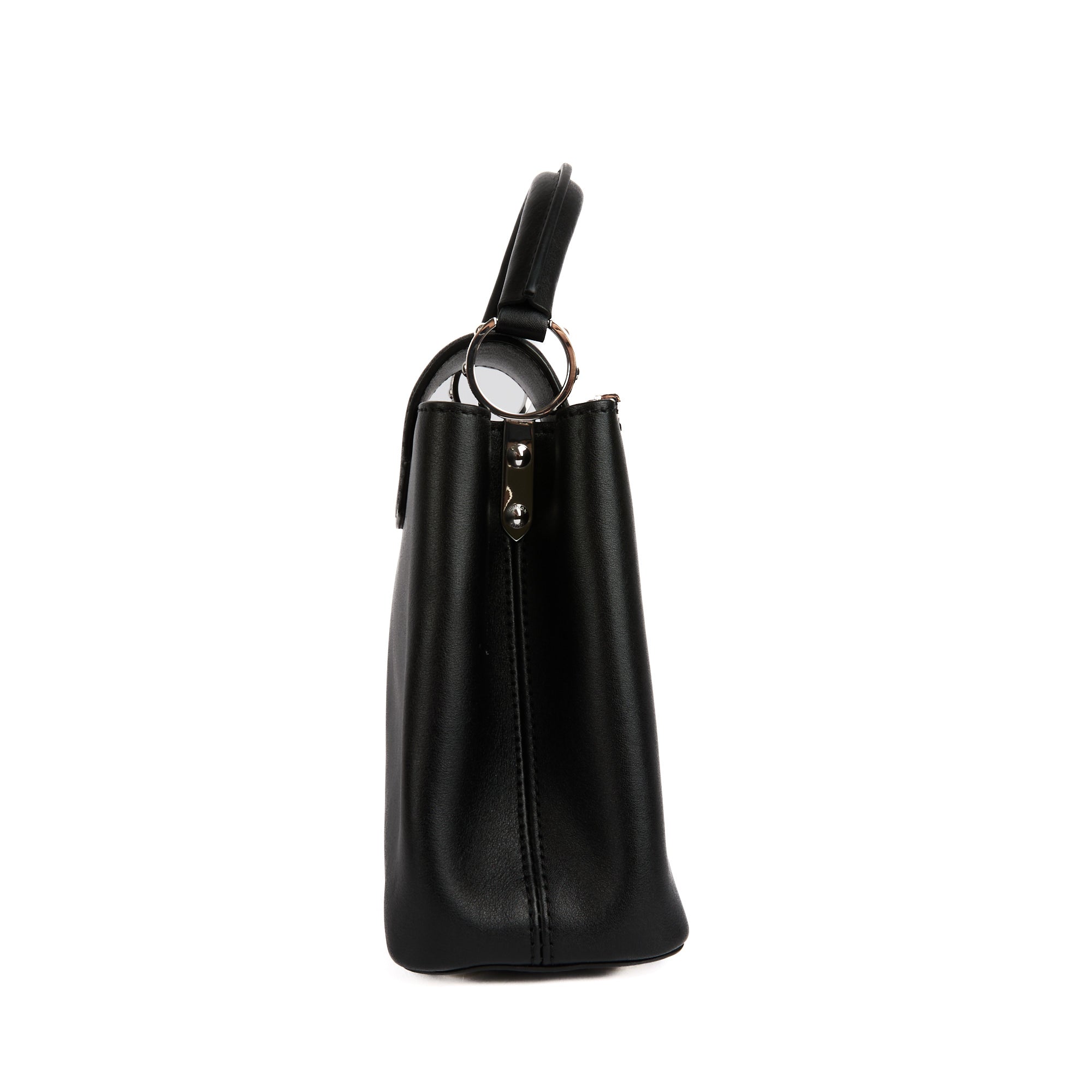 LOUIS VUITTON - Sac bandoulière Capucines BB Crystal cuir noir - Handbag
