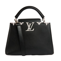 LOUIS VUITTON - Sac bandoulière Capucines BB Crystal cuir noir - Handbag
